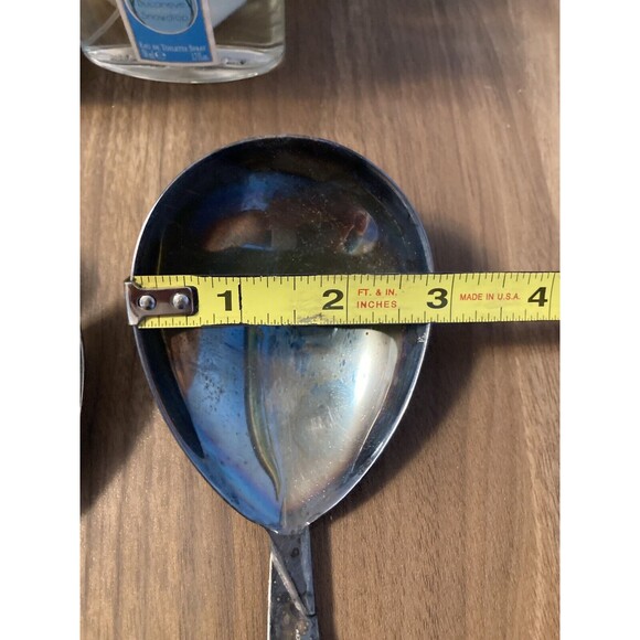 VINTAGE THREE CROWNS SILVERSMITH SALAD SERVING SET FORK & SPOON Storage Bag - Picture 12 of 15